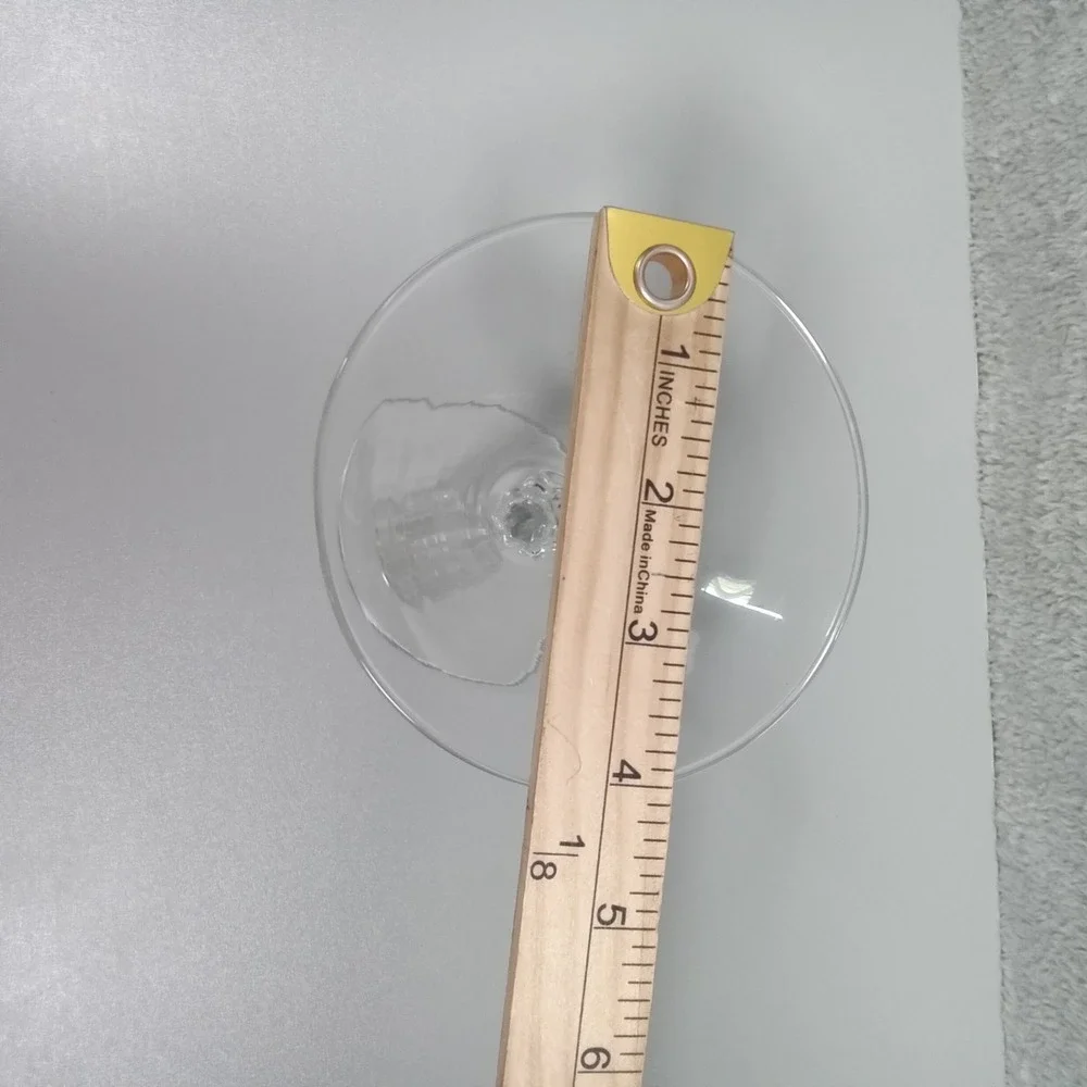 Clear Glass Martini Cocktail‎ Glass Ribbed Stem Decorative Orb Detail 6.5in